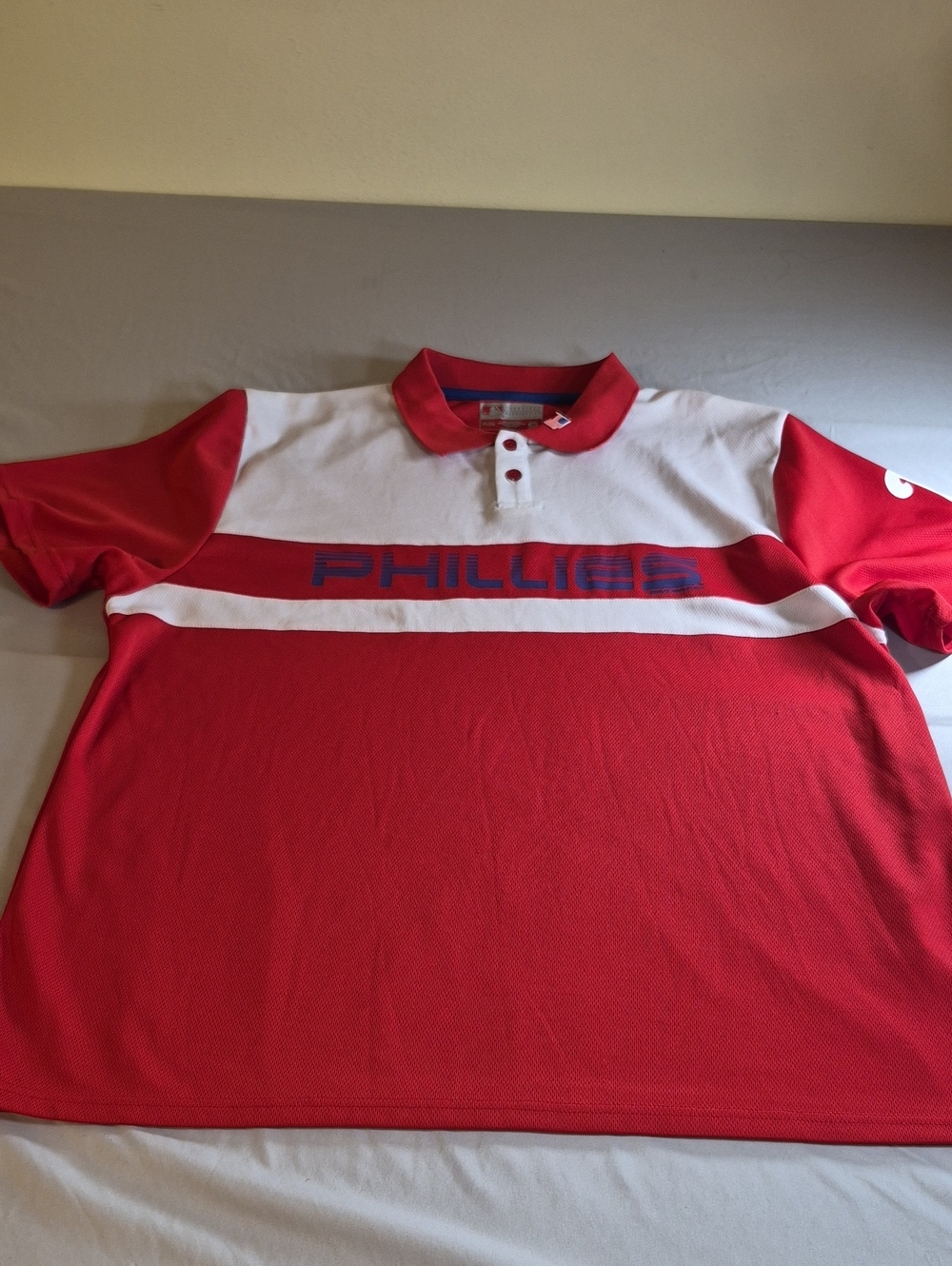 Genuine Merchandise Red and White Phillies Polo